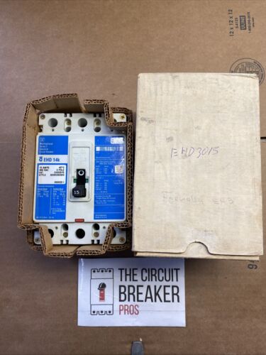 EATON CUTLER HAMMER Type EHD Circuit Breaker 15 Amp 3 Pole EHD3015 New Surplus