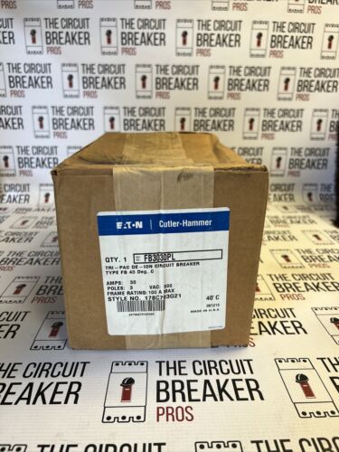 WESTINGHOUSE FB3030PL NEW IN BOX 3P 30A 600V TRI-PAC BREAKER 1YR WRNTY