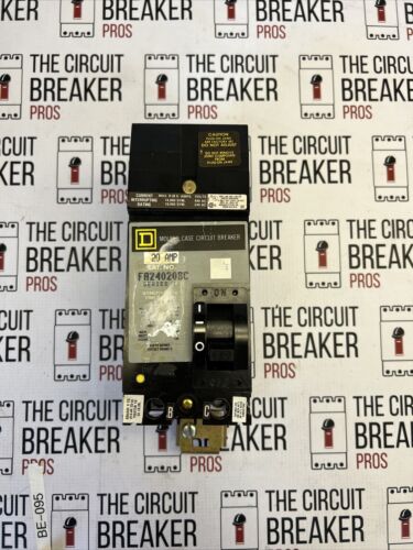 Square D FA24020BC I Line Circuit Breaker 20 Amp 2 Pole 480 V