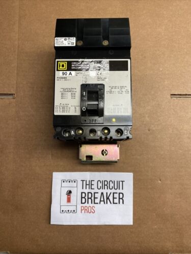 FH36090 Square D 90 Amp 600V 3 Pole I-Line Plug In Circuit Breaker Type FA New