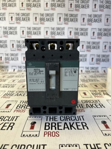 NEW GE TED134020 GREEN 3 POLE 20 AMP Circuit Breaker WRNTY