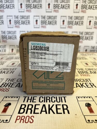 LGB3B030B SIEMENS 3 POLE 30A 480VAC 50/60HZ MOLDED CASE CIRCUIT BREAKER NEW