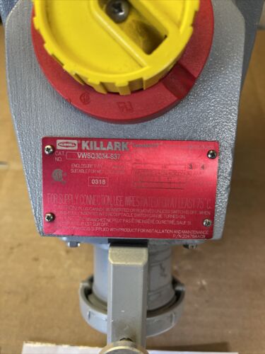 KILLARK VWSQ3034 30A Explosion Proof  Receptacle 3w 4p 3 Phase Nema 4X 600v New