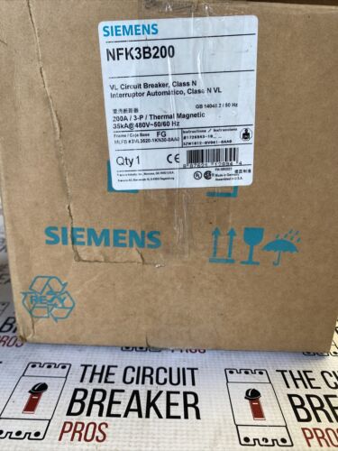 SIEMENS NFK3B200 3 POLE 200 AMP NFGB CIRCUIT BREAKER NEW IN BOX FAST SHIPPING ⚡️