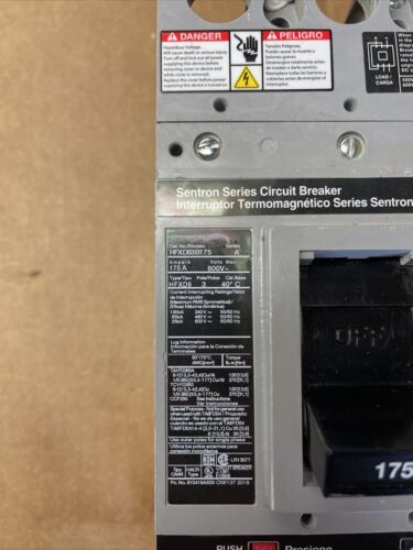 HFXD63B175 SIEMENS Sentron HFXD 175 amp 600 volt Sentron New Pullout 1yr Wrnty