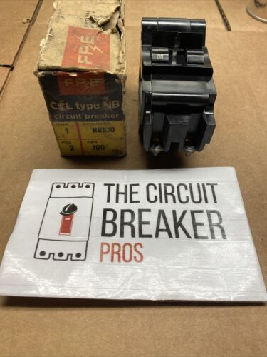 Federal Pacific 100 Amp 2 Pole Type NB Circuit Breaker FPE 120/240VAC Bolt On