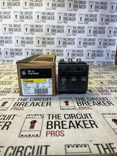 (1) GE THQB32020 3 Pole 20Amp CIRCUIT BREAKER Brand New In Box