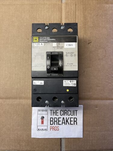 KAL36125 SQUARE D 3 POLE 125A 600VAC CIRCUIT BREAKER 2 YEAR WARRANTY