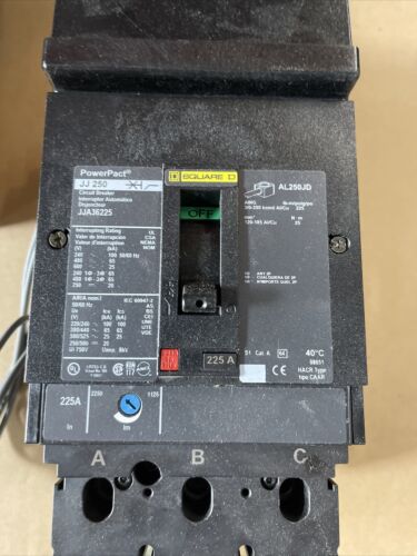 Square D JJA36225SA PowerPact I-Line Circuit Breaker Shunt Trip New Surplus