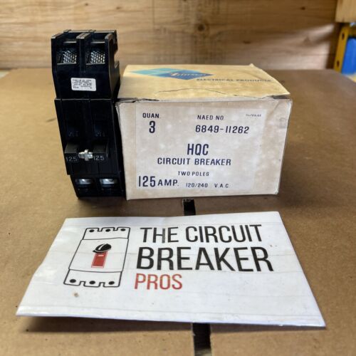 NEW 1- QCAL125 Zinsco Sylvania 2p 125a 240v Circuit Breaker QC-125 Original Box