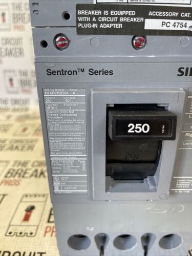 HFXD63S250A - Siemens 250 Amp 3 Pole 600 Volt Circuit Breaker Reconditioned