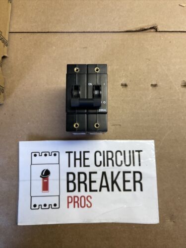 1 - DDABM0074 CBI 200A AMP 2P POLE 10kA@80V BOLT ON CIRCUIT BREAKER NIB 1YR WRNT