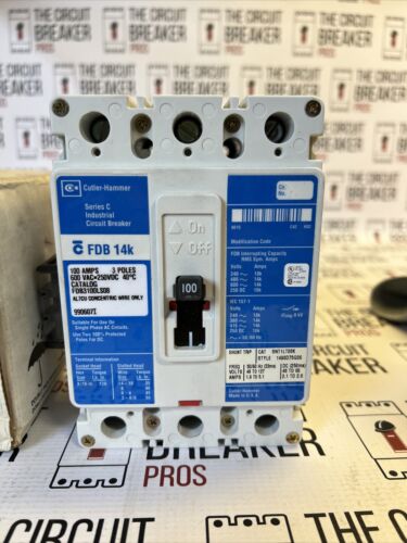 Cutler Hammer Westinghouse Series C FDB3100LS08 14K 100A 600V BREAKER NEW