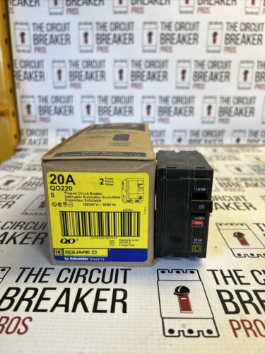 Square D QO220  20 Amp 2-Pole Circuit Breaker New