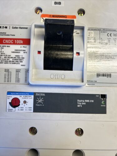 EATON CNDC312T33W Series C 1200A 600VAC 3P Circuit Breaker-NEW Surplus WRNTY