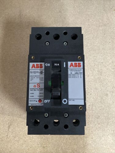 ABB ESB43070L U 70A 480V 3P 18K New Surplus