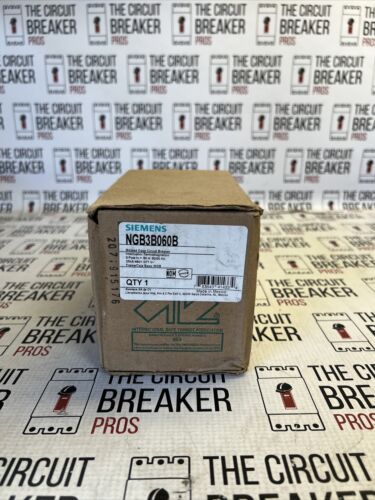 NGB3B060B Siemens Molded Case Circuit Breaker 3 Pole 60 Amp 277/480V 25KA NEW