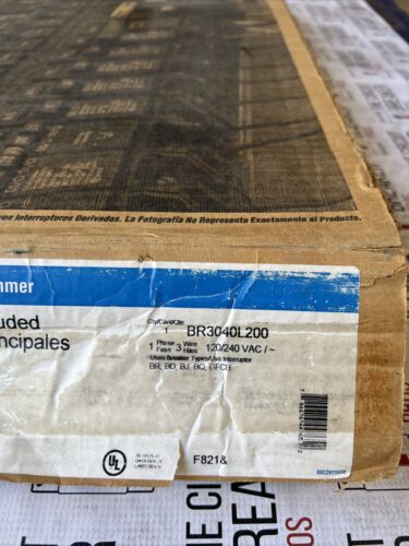 New In Box  Cutler Hammer BR3040L200RLOAD CENTER.