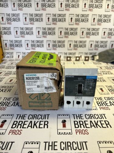 NGB3B125B Siemens / ITE 3Pole 125Amp 600V 14KA Type NGB BO Circuit Breaker WRNTY