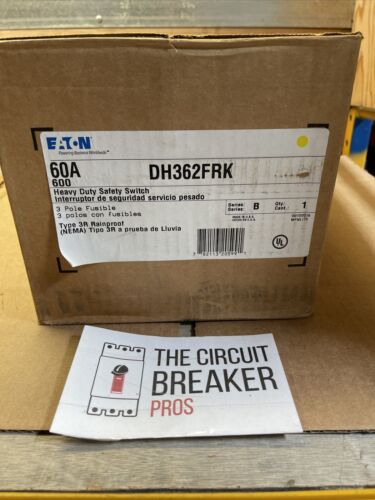 DH362FRK  Switch 60A 600V 3R Cutler Hammer Disconnect New In Box 1yr Wrnty