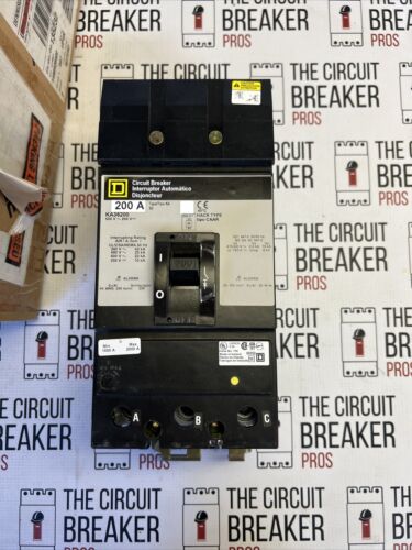 KA36200 SQUARE D 3POLE 200AMP 600V THERMAL MAGNETIC CIRCUIT BREAKER NEW WRNTY