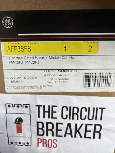 AFP3SFS GENERAL ELECTRIC USE W/ CIRCUIT BREAKER AMC3FJ  / AMC2FJ NEW