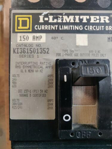 KI361501352 Square D Gray Label Current-Limiting Circuit Breaker 3P 150A W AUX