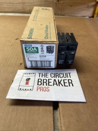 1- Siemens  Q250 2 POLE 50 AMP 120/240V Circuit Breaker New 1yr Wrrnty