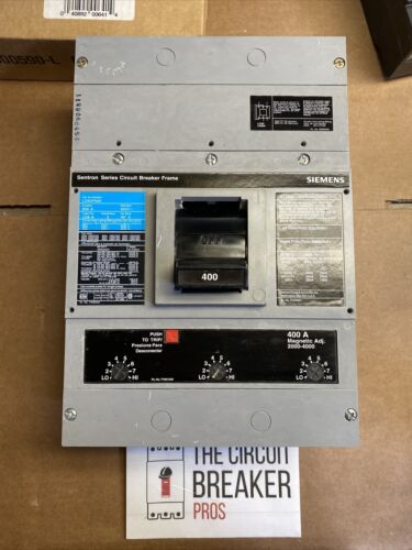 * SIEMENS SENTRON TYPE LD6-A  400A 3 POLE LD63F600 W/400A TRIP 1YR WRNTY