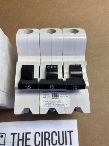 NB3P15 Bolt-On Circuit Breaker 15A 240V NB NB Series American,Federal Pacific