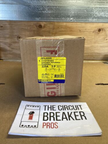 New QDL32225 Schneider Electric, Square D 225 Amp Circuit Breaker 3P 3PH 240V