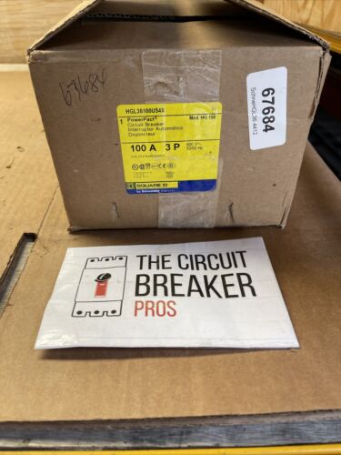 HGL36100U54X 100A 3P 600V circuit breaker New In Box 1yr Warranty