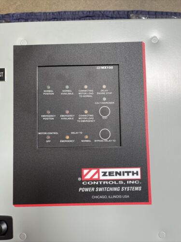 Zenith Controls ZTGU2k8ec Automatic Transfer Switch MX100  3PH 80 480V Indoor