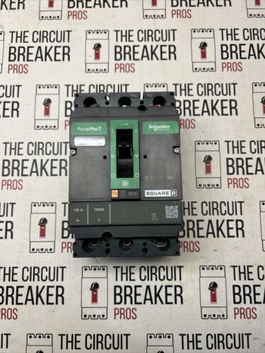 HDL36125 PowerPact HD150 Square D 3 Pole Thermal Circuit Breaker 125A Surplus