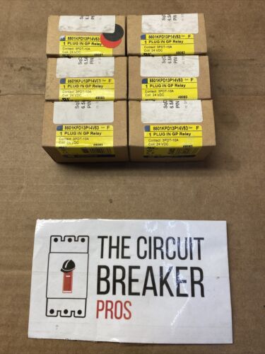 Square D 8501KPD13P14V53 RELAY 8501 KPD13P14V53 LOT OF 6