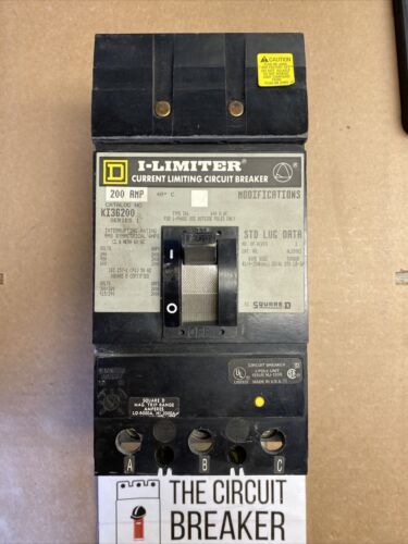 KI36200 Square D Gray Label Current-Limiting Circuit Breaker 3 Pole 200 Amp 600V