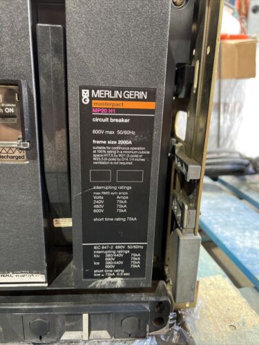 SQUARE D MP20H2 MASTERPACT CIRCUIT BREAKER 2000 A  Recon With Cage