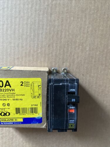 QOB220VH SQUARE D 2POLE 20AMP 240V CIRCUIT BREAKER NEW 