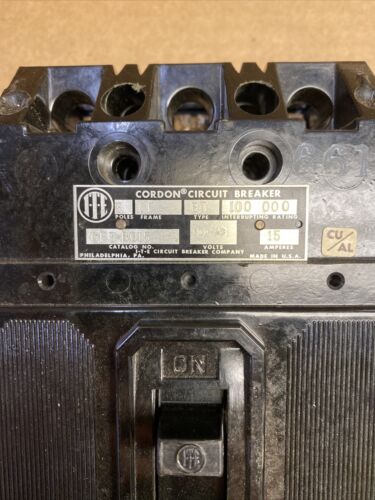 CF3B015 ITE Cordon Circuit Breaker 15A 600V C4532 New Surplus