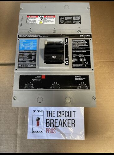 SIEMENS, LXD63B600, 600A, 600V, 3 POLE, CIRCUIT BREAKER WRNTY