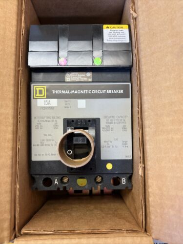 SQUARE D FC24015AB THERMAL-MAGNETIC CIRCUIT BREAKER SERIES 3 15AMP 2POLE 480VAC