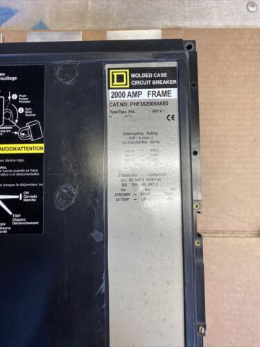 PHF362000a680 2000amp frame 1600amp plug reconditioned 