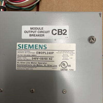 Siemens EMOPL240P Motor Operator Reconditioned Clean