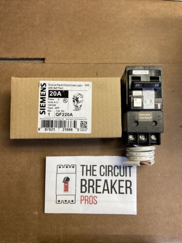 New Circuit Breaker Siemens QF220 QF220A 20 Amp 2 Pole 120/240V Free Shipping