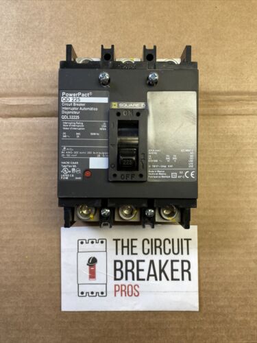 Square D QDL32225 3ph 3 Pole 240v 225 amp Circuit Breaker 1 Year Warranty