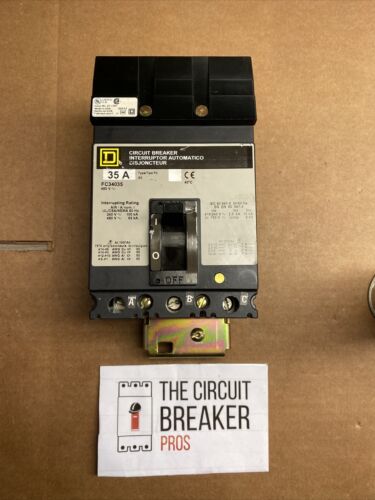 Square D FC34035 35 Amp 480V 3P I-Line Circuit Breaker-Warranty￼ New Take￼ Out