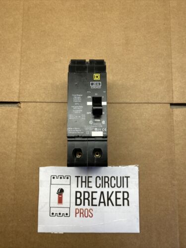 New EDB24020 Square D, Schneider Electric 20 Amp Circuit Breaker 2P 1PH Bolt on