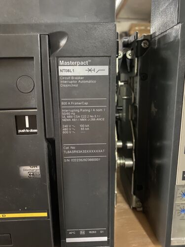 SQUARE D CIRCUIT BREAKER 800 AMP NT08L1  480 VOLT 3 POLE ( TL8AAR43A3SXFXXXXAT )