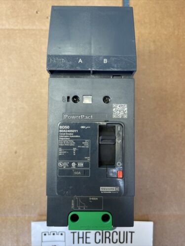 SQUARE D BDA24050Y1 50A 2pole 18k@480v Circuit Breaker New No Box 1yr Warranty