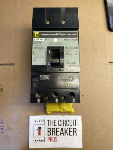 Square D KH36175 3 Pole 175 Amp 600 Vac I-Line Circuit Breaker